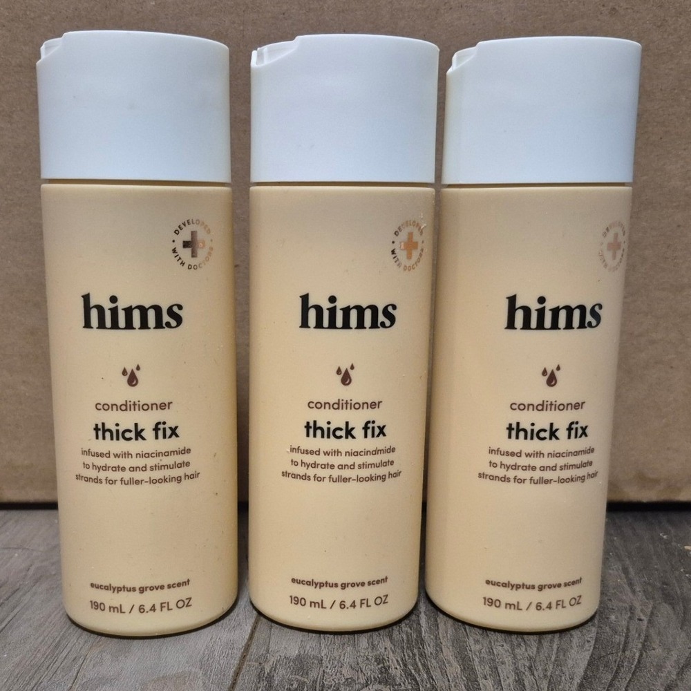 Hims Thick Fix Conditioner Niacinamide Eucalyptus Grove 6.4 fl oz Lot of 3